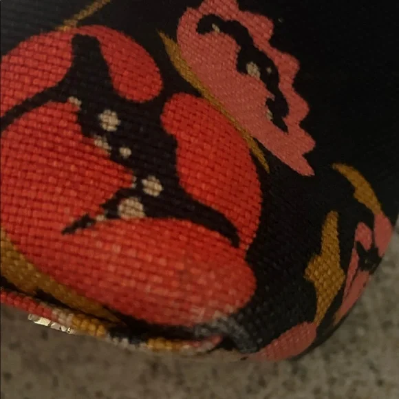 Spartina 449 Pretty Black/Orange Floral Double Straps Shoulder Bag Tote Purse 🌺🌺 - Picture 13 of 14